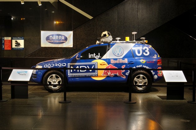 Photos: Stanley racing in the Mohave Desert, above, and below, on exhibit in the National Museum of American History.