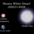 the binary white dwarf J0923 and 3028