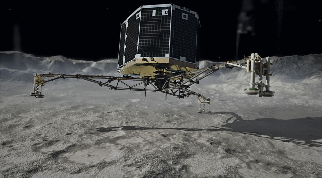 Philae's touchdown on the comet - artist's depiction .(Image: DLR German Aerospace Center)