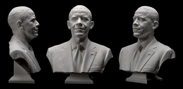 3-D–printed bust of President Obama created by the Smithsonian using 3-D scanning technology (Photo courtesy of Digital Program Office / Smithsonian Institution)