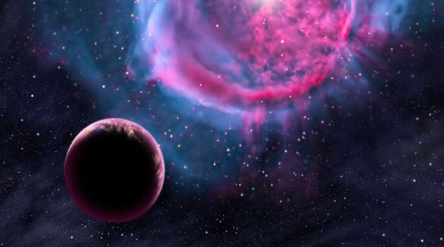 This artist’s conception depicts an Earth-like planet orbiting an evolved star that has formed a stunning "planetary nebula." Earlier in its life, this planet may have been like one of the eight newly discovered worlds orbiting in the habitable zones of their stars. (Image by David A. Aguilar)